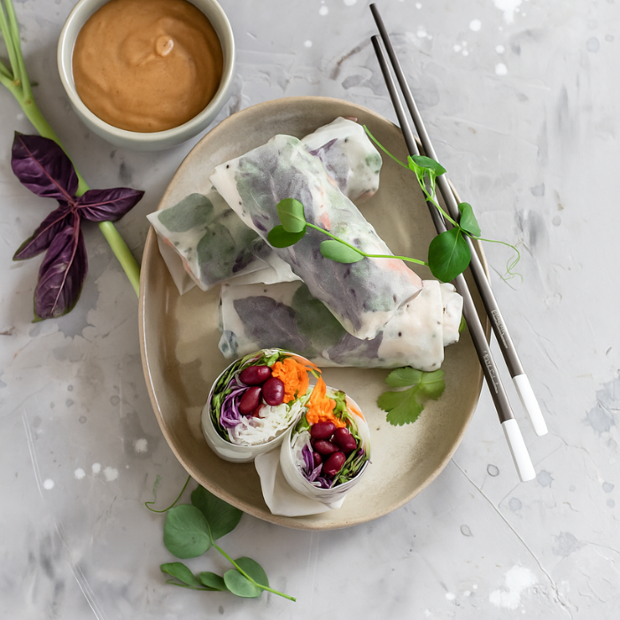 image : Vegetarian spring rolls