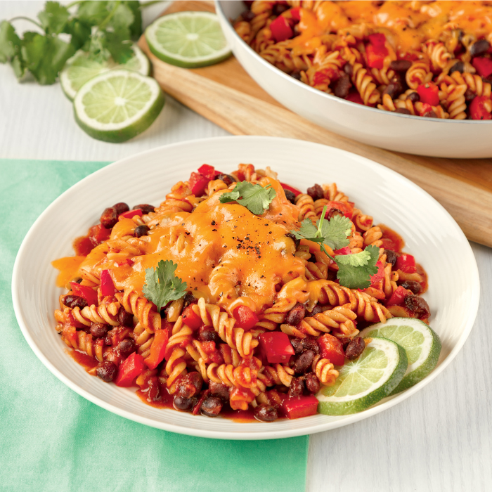 image : Burrito-Style Pasta with Black Beans