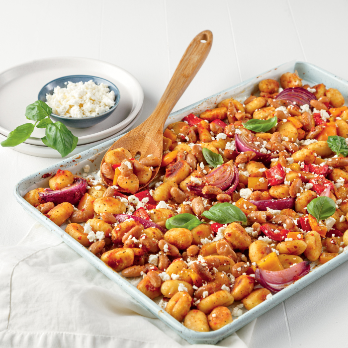 image : Sheet‑Pan Gnocchi and Greek‑Style Beans